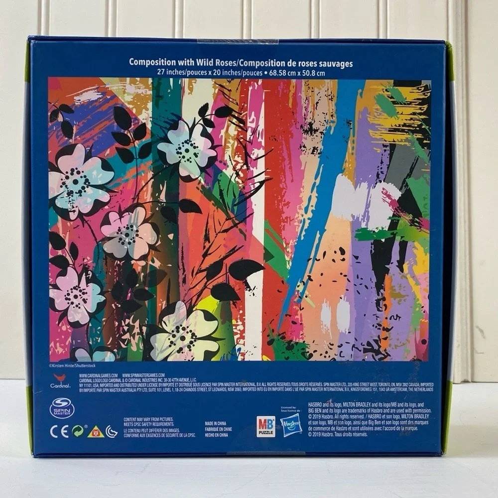Milton Bradley Puzzle - 750 Pieces Gold Dore - Composition With Wild Roses- New!